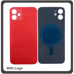 HQ OEM Συμβατό Για iPhone 12 (A2403, A2172, A2402) Premium Aftermarket Rear Back Battery Cover with Camera Big Hole Πίσω Κάλυμμα Πλάτη Καπάκι Μπαταρίας Red Κόκκινο (Premium A+)