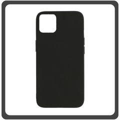 Θήκη Πλάτης - Back Cover, Silicone Σιλικόνη Matt Black Μαύρο For iPhone 13
