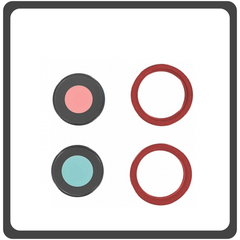 HQ OEM Συμβατό Για Apple iPhone 13, iPhone13 (A2633, A2482, A2631, A2634, A2635, iphone14,5) Main Camera Lens Τζαμάκι Κάμερας + Frame Πλαίσιο​ Red Κόκκινο (Grade AAA+++)