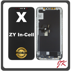 HQ OEM Συμβατό Για Apple iPhone X (A1865, A1901, A1902) JK Premium In-Cell LCD Display Screen Assembly Οθόνη + Touch Screen Digitizer Μηχανισμός Αφής Black Μαύρο (Premium A+)