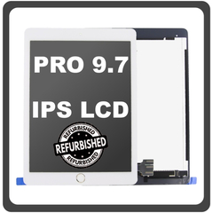 iPad Pro 9.7 (2016) (A1673, A1674, A1675) IPS LCD Display Aseembly Screen Οθόνη + Touch Digitizer Unit Μηχανισμός Aφής + Home Button Κεντρικό Κουμπί  White Άσπρο (Ref By Apple)