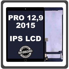 iPad Pro 12.9 (2015) (A1584, A1652, iPad6,7, iPad6,8) IPS LCD Display Aseembly Screen Οθόνη + Touch Digitizer Unit Μηχανισμός Aφής + Home Button Κεντρικό Κουμπί Space Gray Μαύρο (Ref By Apple)