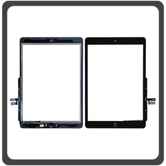 iPad 7th Gen 10.2'' inch 2019 (A2197, A2200), iPad 8th Gen 10.2" inch 2020 (A2428, A2429) Touch Screen DIgitizer Μηχανισμός Αφής Τζάμι + Home Button Κεντρικό Κουμπί Black Μαύρο (Ref By Apple)
