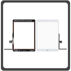 iPad 7th Gen 10.2'' inch 2019 (A2197, A2200) iPad 8th Gen 10.2" inch 2020 (A2428, A2429) Touch Screen DIgitizer Μηχανισμός Αφής Τζάμι + Home Button Κεντρικό Κουμπί White Άσπρο (Ref By Apple)