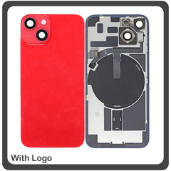 iPhone 14 Plus, iPhone 14+ (A2886, A2632) Rear Back Battery Cover Πίσω Κάλυμμα Καπάκι Πλάτη Μπαταρίας + Camera Lens Τζαμάκι Κάμερας Red Κόκκινο (Ref By Apple)