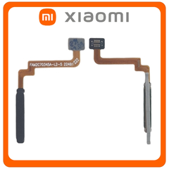 Γνήσια Original Xiaomi Redmi 10 (21061119AG, 21061119DG), Fingerprint Flex Sensor Αισθητήρας Δακτυλικού Αποτυπώματος Carbon Gray Μαύρο (Service Pack By Xiaomi)