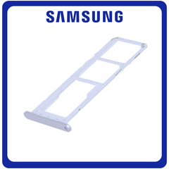 Γνήσια Original Samsung Galaxy A14 4G, (SM-A145F, SM-A145F/DSN) Sim tray + MicroSD tray Υποδοχέας Βάση Θήκη Κάρτας SIM Silver Ασημί GH81-23522A (Service Pack By Samsung)