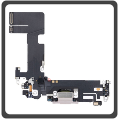 iPhone 13, iPhone13 (A2633, A2482) Lightning USB Charging Dock Connector Lightning Flex Καλωδιοταινία Κονέκτορας Φόρτισης + Microphone Μικρόφωνο Pink Ροζ (Pulled)