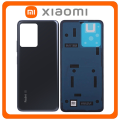 HQ OEM Συμβατό Με Xiaomi Redmi Note 12 5G, Redmi Note12 5G (22111317I, 22111317G) Rear Back Battery Cover Πίσω Καπάκι Πλάτη Μπαταρίας Matte Black Μαύρο (Premium A+​)