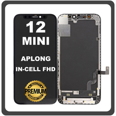 HQ OEM Συμβατό Με Apple iPhone 12 Mini, iPhone 12Mini (A2399, A2176) APLONG InCell FHD, LCD Display Screen Assembly Οθόνη + Touch Screen Digitizer Μηχανισμός Αφής Black Μαύρο (Lifetime Warranty Για Συνεργατες B2B​)