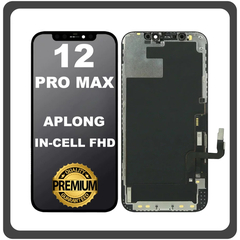 HQ OEM Συμβατό Με Apple iPhone 12 Pro Max, iPhone 12 ProMax (A2411, A2342) APLONG InCell FHD LCD Display Screen Assembly Οθόνη + Touch Screen Digitizer Μηχανισμός Αφής Black Μαύρο (Lifetime Warranty Για Συνεργατες B2B​)