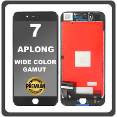 HQ OEM Συμβατό Με Apple iPhone 7, iPhone7 (A1660, A1778) APLONG Wide Color Gamut LCD Display Screen Assembly Οθόνη + Touch Screen Digitizer Μηχανισμός Αφής Black Μαύρο (Premium A+) (Lifetime Warranty Για Συνεργάτες B2B​)