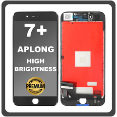 HQ OEM Συμβατό Με Apple iPhone 7+, iPhone7 Plus (A1661, A1784) APLONG High Brightness LCD Display Screen Assembly Οθόνη + Touch Screen Digitizer Μηχανισμός Αφής Black Μαύρο (Premium A+) (Lifetime Warranty Για Συνεργατες B2B​)