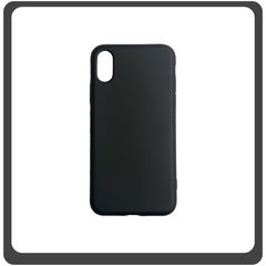 Θήκη Πλάτης - Back Cover, Silicone Σιλικόνη Liquid TPU Soft Protective Case Black Μαύρο For iPhone XS Max