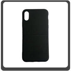 Θήκη Πλάτης - Back Cover, Silicone Σιλικόνη  Liquid Inserted TPU Protective Case Black Μαύρο For iPhone XS Max