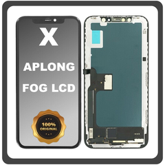Original FOG Apple iPhone X, iPhoneX (A1865, A1901) APLONG LCD Display Screen Assembly Οθόνη + Touch Screen Digitizer Μηχανισμός Αφής Black Μαύρο (Premium A+) (Lifetime Warranty Για Συνεργατες B2B​)