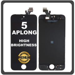 HQ OEM Συμβατό Με Apple iPhone 5 (A1428, A1429) APLONG High Brightness LCD Display Screen Assembly Οθόνη + Touch Screen Digitizer Μηχανισμός Αφής Black Μαύρο (Premium A+) (Lifetime Warranty Για Συνεργάτες B2B​)