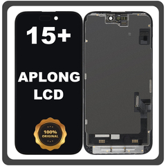 Γνήσια Original For Apple iPhone 15 Plus, iPhone 15+ (A3094, A2847, A3093, A3096) APLONG LCD Display Screen Assembly Οθόνη + Touch Screen Digitizer Μηχανισμός Αφής Black Μαύρο (Lifetime Warranty Για Συνεργατες B2B​)