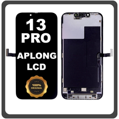 Γνήσια Original For Apple iPhone 13 Pro, iPhone 13Pro (A2638, A2483) APLONG LCD Display Screen Assembly Οθόνη + Touch Screen Digitizer Μηχανισμός Αφής Black Μαύρο (Lifetime Warranty Για Συνεργατες B2B​)