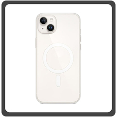 Θήκη Πλάτης - Back Cover, Silicone Σιλικόνη Fine Hole TPU Magnetic Case Transparent Διάφανο For iPhone 14