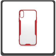 Θήκη Πλάτης - Back Cover, Silicone Σιλικόνη TPU-Rimmed Acrylic Protective Case Red Κόκκινο For iPhone X/XS
