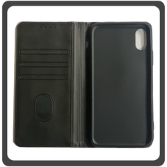 Θήκη Book, Δερματίνη Leather Print Wallet Case Black Μαύρο For iPhone X/XS