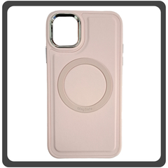 Θήκη Πλάτης - Back Cover, Silicone Σιλικόνη Liquid Magnetic Skin Protection Case Pink Ροζ For iPhone 11