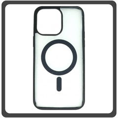 Θήκη Πλάτης - Back Cover, Silicone Σιλικόνη Frosted Edge Macaroon Magnetic Case Black Μαύρο For iPhone 11 Pro