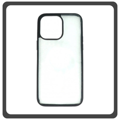 Θήκη Πλάτης - Back Cover, Silicone Σιλικόνη TPU-Rimmed Acrylic Protective Case Black Μαύρη For iPhone 14 Pro