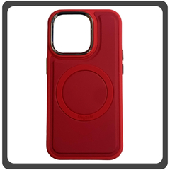 Θήκη Πλάτης - Back Cover, Silicone Σιλικόνη Liquid Magnetic Skin Protection Case Red Κόκκινο For iPhone 14 Pro