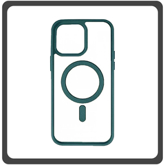 Θήκη Πλάτης - Back Cover, Silicone Σιλικόνη Material Frosted Edge Macaroon Magnetic Case Green Πράσινο For iPhone 13 Pro Max