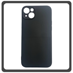 Θήκη Πλάτης - Back Cover, Silicone Σιλικόνη Liquid Inserted TPU Protective Case Black Μαύρο For iPhone 13