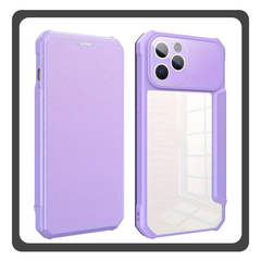 Θήκη Book, Leather Δερματίνη Colorful Magnetic Leather Case Purple Μωβ For iPhone 12