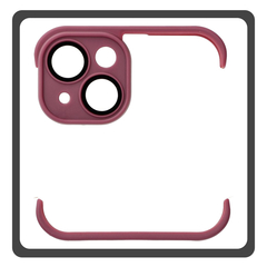 Back Cover For iPhone 14 TPU Mini Bumpers With Camera Protection Burgundy Μπορντό