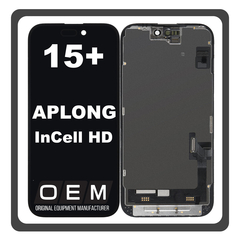 HQ OEM Συμβατό Με For Apple iPhone 15 Plus, iPhone 15+ (A3094, A2847) APLONG InCell HD LCD Display Screen Assembly Οθόνη + Touch Screen Digitizer Μηχανισμός Αφής Black Μαύρο (Premium A+) (Lifetime Warranty Για Συνεργατες B2B​)