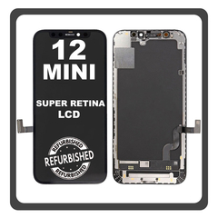iPhone 12 Mini, iPhone12 Mini (A2399, A2176) Super Retina XDR OLED LCD Display Screen Assembly Οθόνη + Touch Screen Digitizer Μηχανισμός Αφής Black Μαύρο (Ref By Apple) (Lifetime Warranty Για Συνεργατες B2B​)