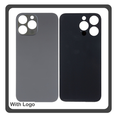 HQ OEM Συμβατό Με Apple iPhone 14 Pro (A2890, A2650) Aftermarket Rear Back Battery Cover with Camera Big Hole Πίσω Κάλυμμα Πλάτη Καπάκι Μπαταρίας​ Space Black Μαύρο​ (Premium A+)