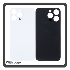 HQ OEM Συμβατό Με Apple iPhone 14 Pro (A2890, A2650) Aftermarket Rear Back Battery Cover with Camera Big Hole Πίσω Κάλυμμα Πλάτη Καπάκι Μπαταρίας White Άσπρο (Premium A+)