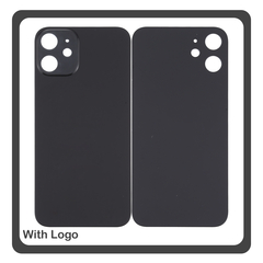 HQ OEM Συμβατό Με Apple iPhone 12 Mini, iPhone 12Mini (A2399, A2176) Premium Aftermarket Rear Back Battery Cover with Camera Big Hole Πίσω Κάλυμμα Πλάτη Καπάκι Μπαταρίας Black Μαύρο (Premium A+)