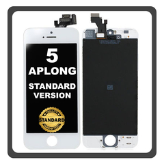 HQ OEM Συμβατό Με Apple iPhone 5, iPhone5 (A1428, A1429) APLONG Standard Version LCD Display Screen Assembly Οθόνη + Touch Screen Digitizer Μηχανισμός Αφής White Άσπρο (Premium A+) (Lifetime Warranty Για Συνεργάτες B2B​)
