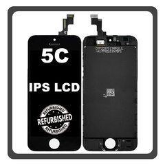 iPhone 5c, iPhone5C (A1456, A1507) IPS LCD Display Screen Assembly Οθόνη + Touch Screen Digitizer Μηχανισμός Αφής Black Μαύρο (Ref By Apple) (Lifetime Warranty Για Συνεργάτες B2B​)