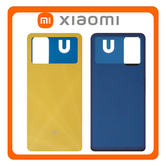 HQ OEM Συμβατό Με Xiaomi Poco X4 Pro 5G (2201116PG) Rear Back Battery Cover Πίσω Καπάκι Πλάτη Μπαταρίας Poco Yellow Κίτρινο (Premium A+)