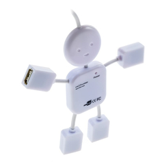 Usb 2.0 hub x4 Ανθρωπάκι Λευκό