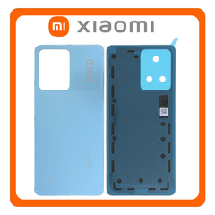 HQ OEM Συμβατό Με Xiaomi Poco X5 Pro (22101320G, 22101320I) Rear Back Battery Cover Πίσω Καπάκι Πλάτη Μπαταρίας Blue Μπλε (Premium A+)