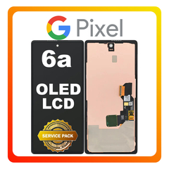 Γνήσια Original Google Pixel 6a (GX7AS, GB62Z) OLED LCD Display Screen Assembly Οθόνη + Touch Screen Digitizer Μηχανισμός Αφής Charcoal Μαύρο G949-00239-01 (Service Pack By Google)