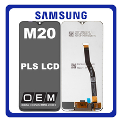 HQ OEM Συμβατό Με Samsung Galaxy M20 (SM-M205F, SM-M205FN) PLS LCD Display Screen Assembly Οθόνη + Touch Screen Digitizer Μηχανισμός Αφής Black Μαύρο (Premium A+)
