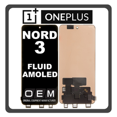 HQ OEM Συμβατό Με OnePlus Nord 3 (CPH2491, CPH2493) Fluid AMOLED LCD Display Screen Assembly Οθόνη + Touch Screen Digitizer Μηχανισμός Αφής Black Μαύρο (Premium A+)
