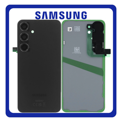 Γνήσια Original Samsung Galaxy S24 Plus, S24+ (SM-S926B, SM-S926B/DS) Rear Back Battery Cover Πίσω Κάλυμμα Καπάκι Μπαταρίας + Camera Lens Τζαμάκι Κάμερας Onyx Black Μαύρο GH82-33275A (Service Pack By Samsung)