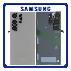 Γνήσια Original Samsung Galaxy S24 Ultra 5G (SM-S928B, SM-S928B/DS) Rear Back Battery Cover + Camera Lens Πίσω Κάλυμμα Καπάκι Πλάτη Μπαταρίας + Τζαμάκι Κάμερας Titanium Grey Γκρι GH82-33349A (Service Pack By Samsung)