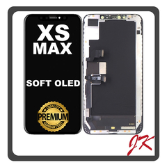 HQ OEM Συμβατό Με Apple iPhone XS Max, iPhone XsMax (A1921, A2101) JK SOFT OLED LCD Display Screen Assembly Οθόνη + Touch Screen Digitizer Μηχανισμός Αφής Black Μαύρο (Premium A+)